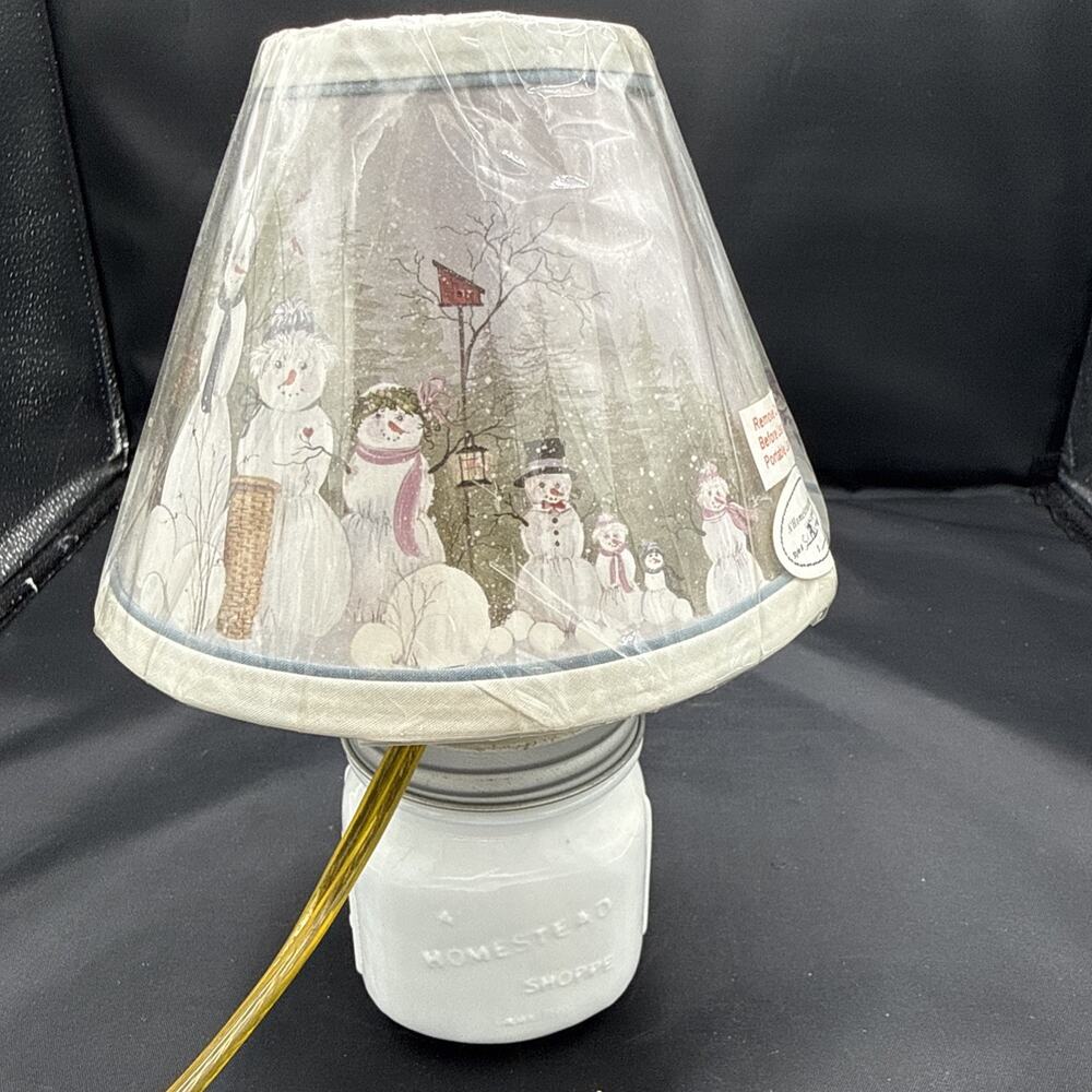 Homestead Shoppe vintage table lamp White Mason Jar